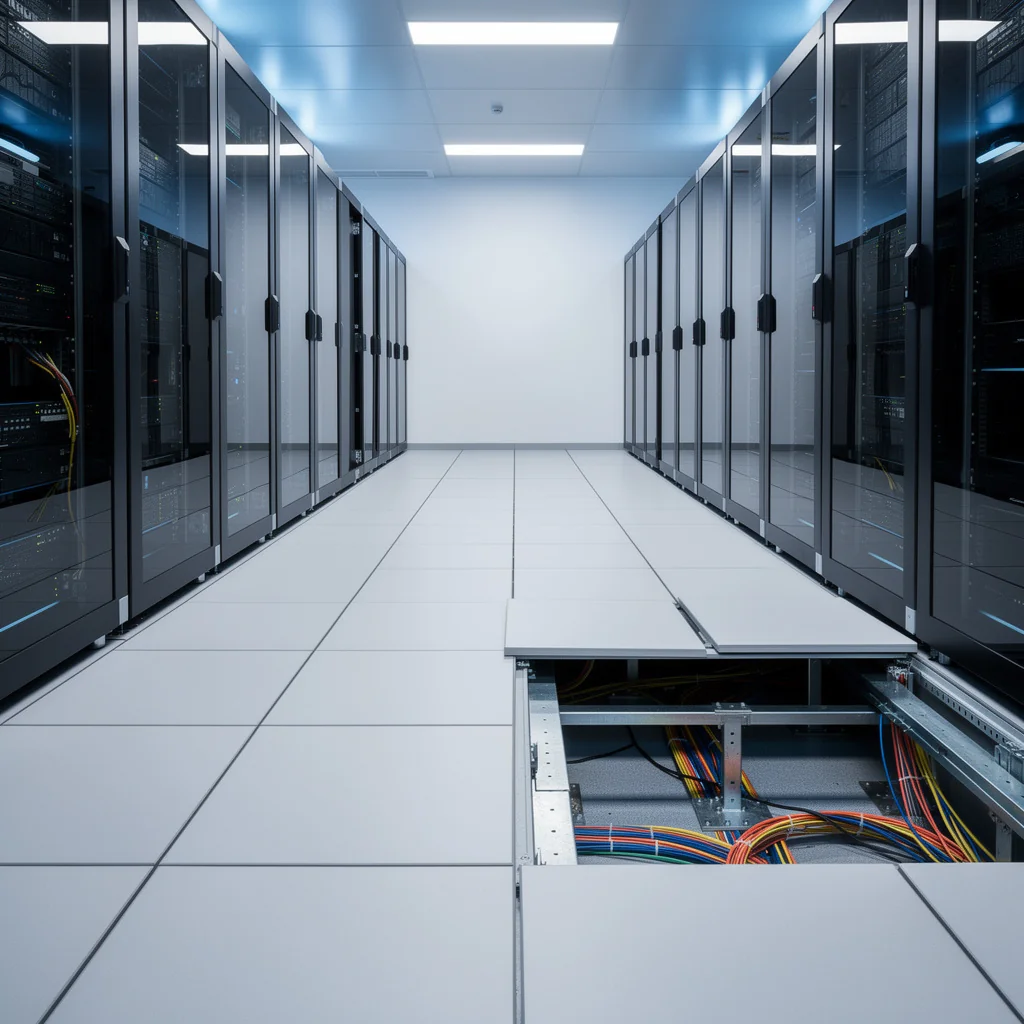 Data center with raised access flooring in Austin